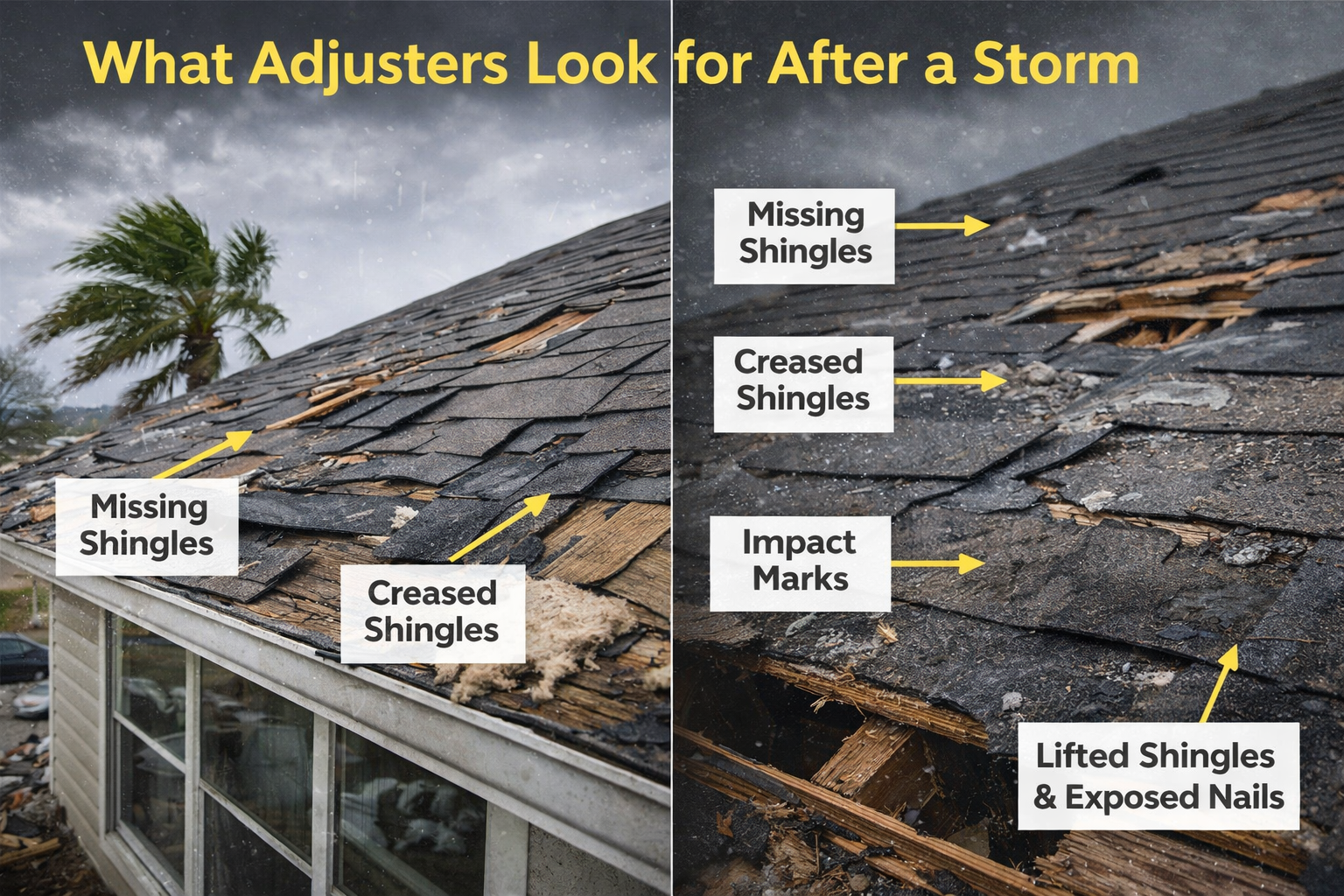 Insurance adjuster roof inspection Florida