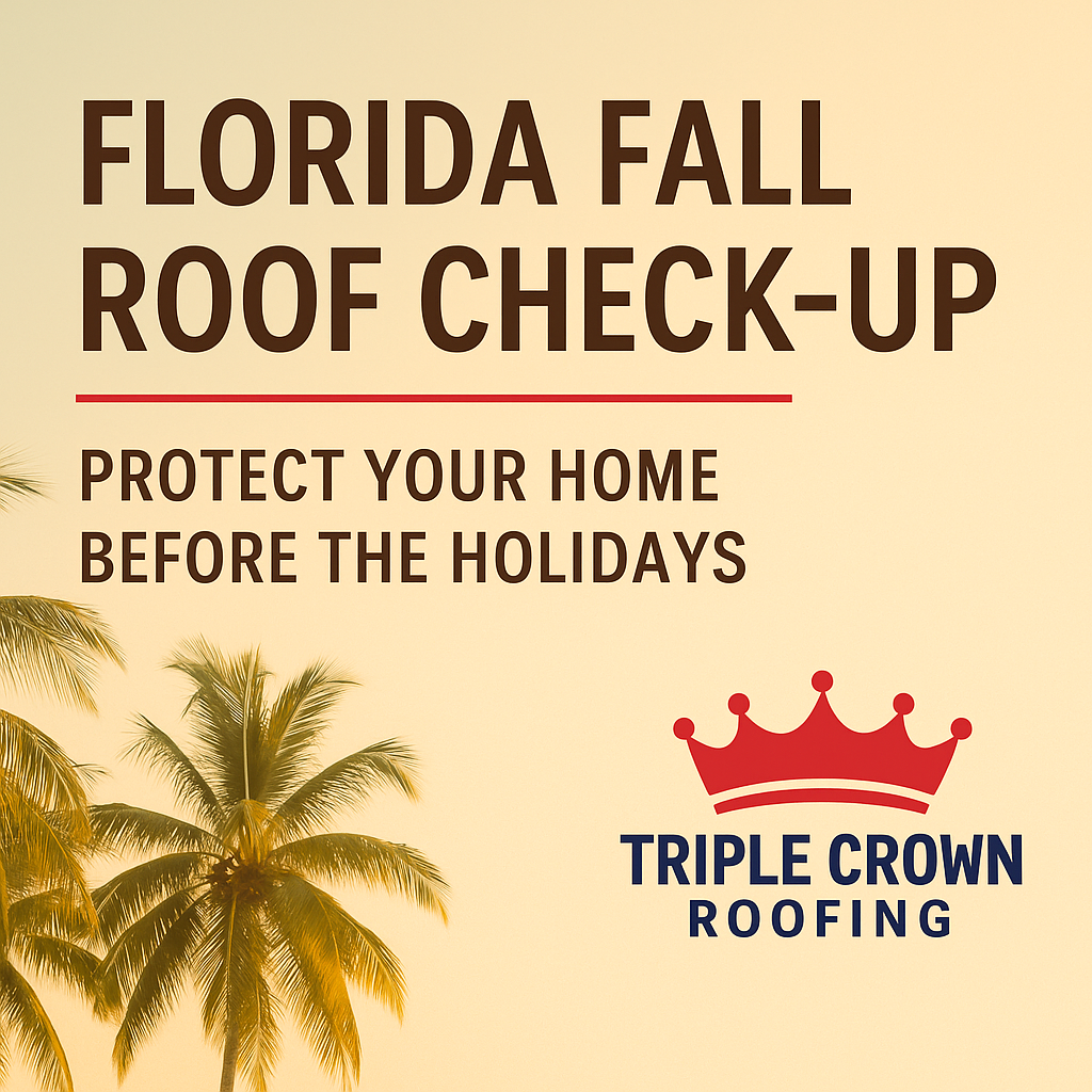 Triple Crown Roofing team inspecting metal roof after hurricane season in Zephyrhills