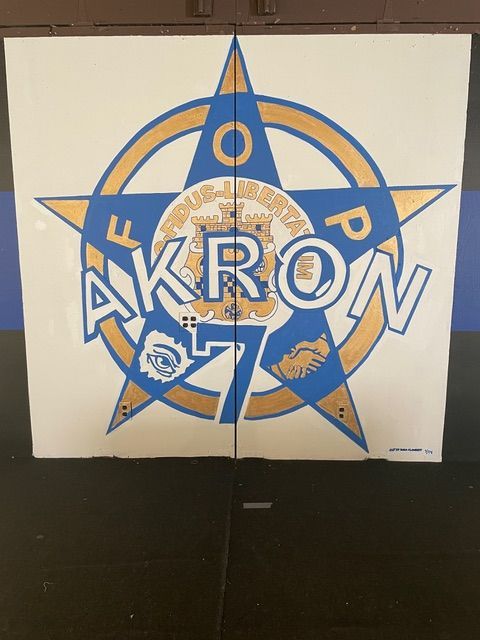 A mural of FOP Akron
