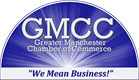 The logo for the greater manchester chamber of commerce says `` we mean business ''.