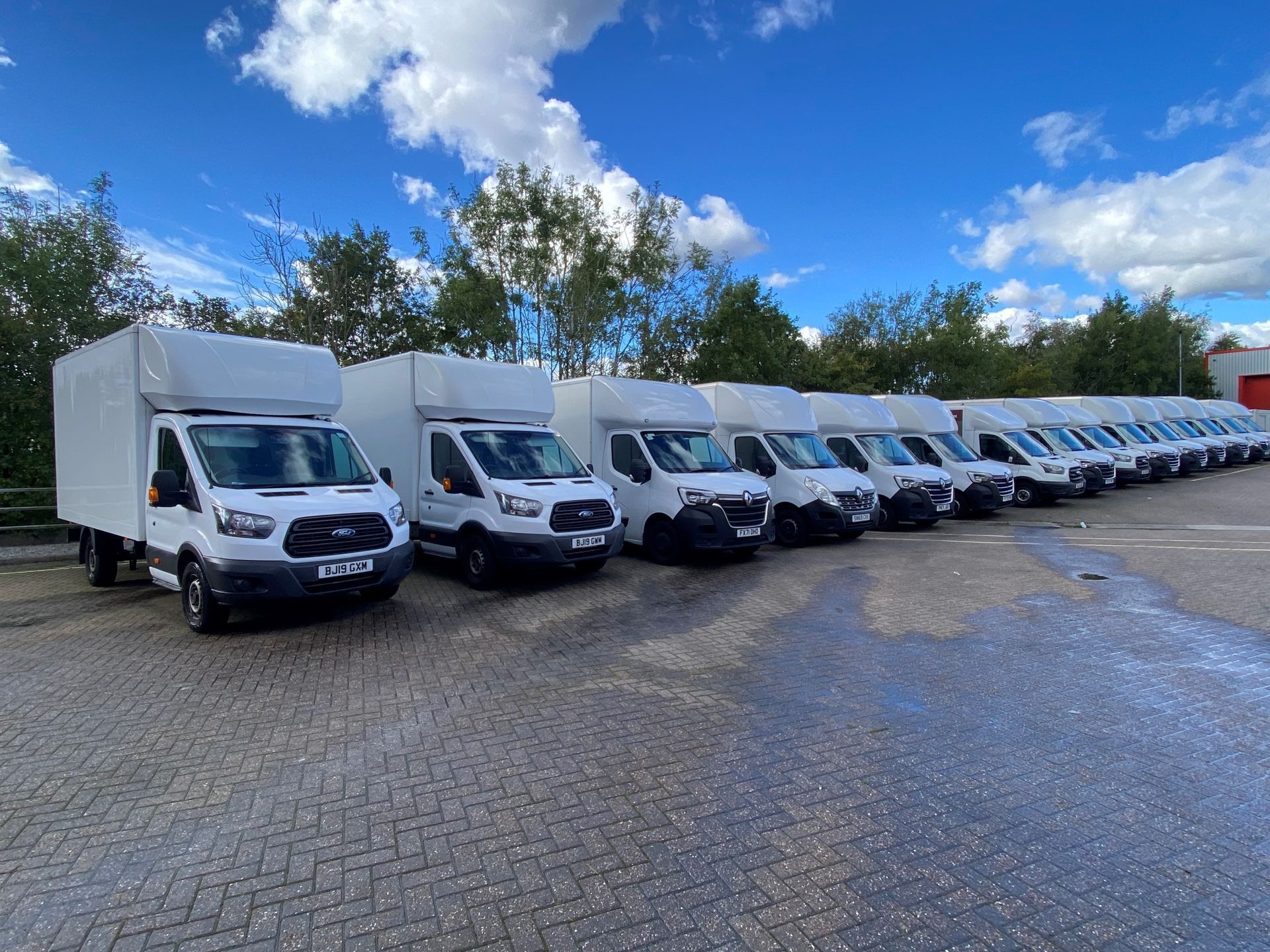 vans in yard in middleton