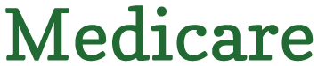 The word medicare is written in green on a white background.