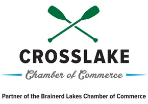 A logo for the Crosslake Chamber of commerce