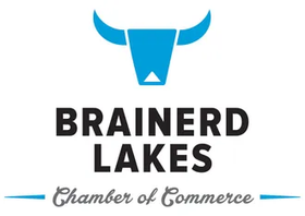 A logo for brainerd lakes chamber of commerce