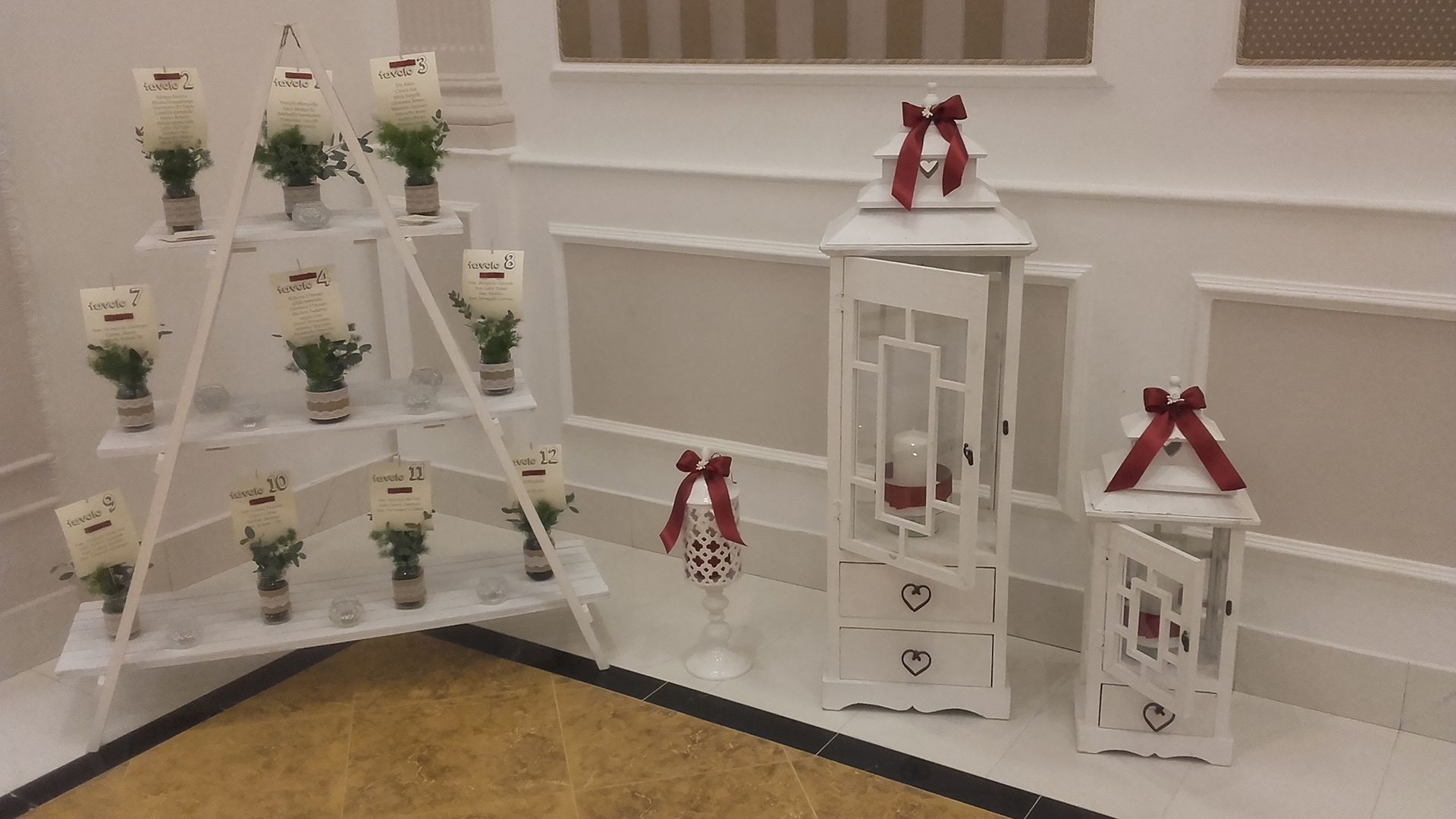 allestimento angolo bomboniere