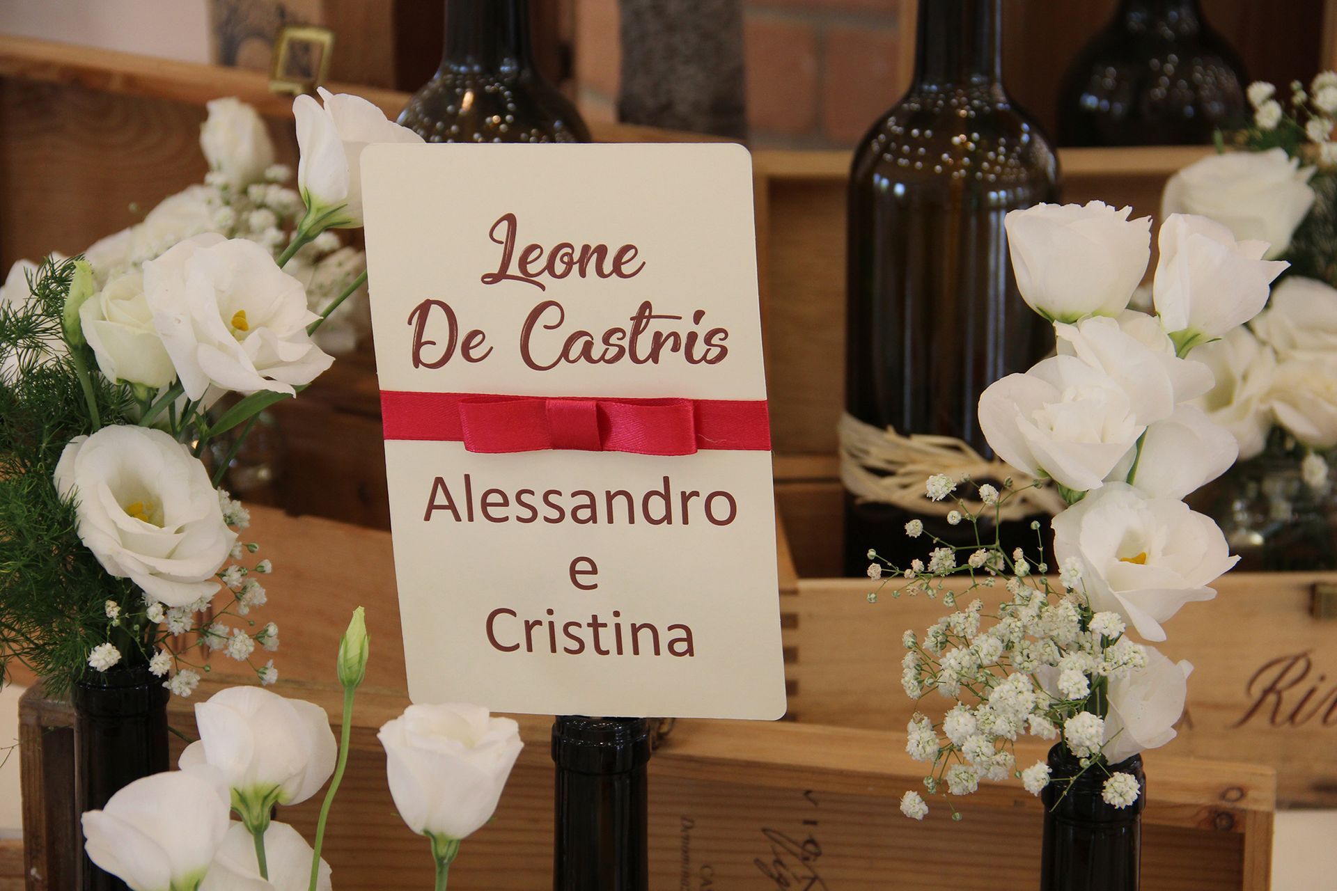 segnatavolo a tema vino