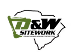 A logo for a company called d & w sitework