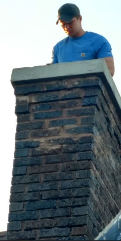 A roof with a lot of vents on it.