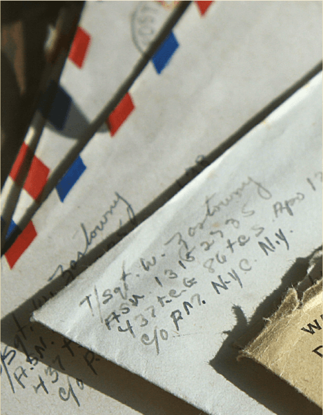 An envelope addressed to a person in new york city