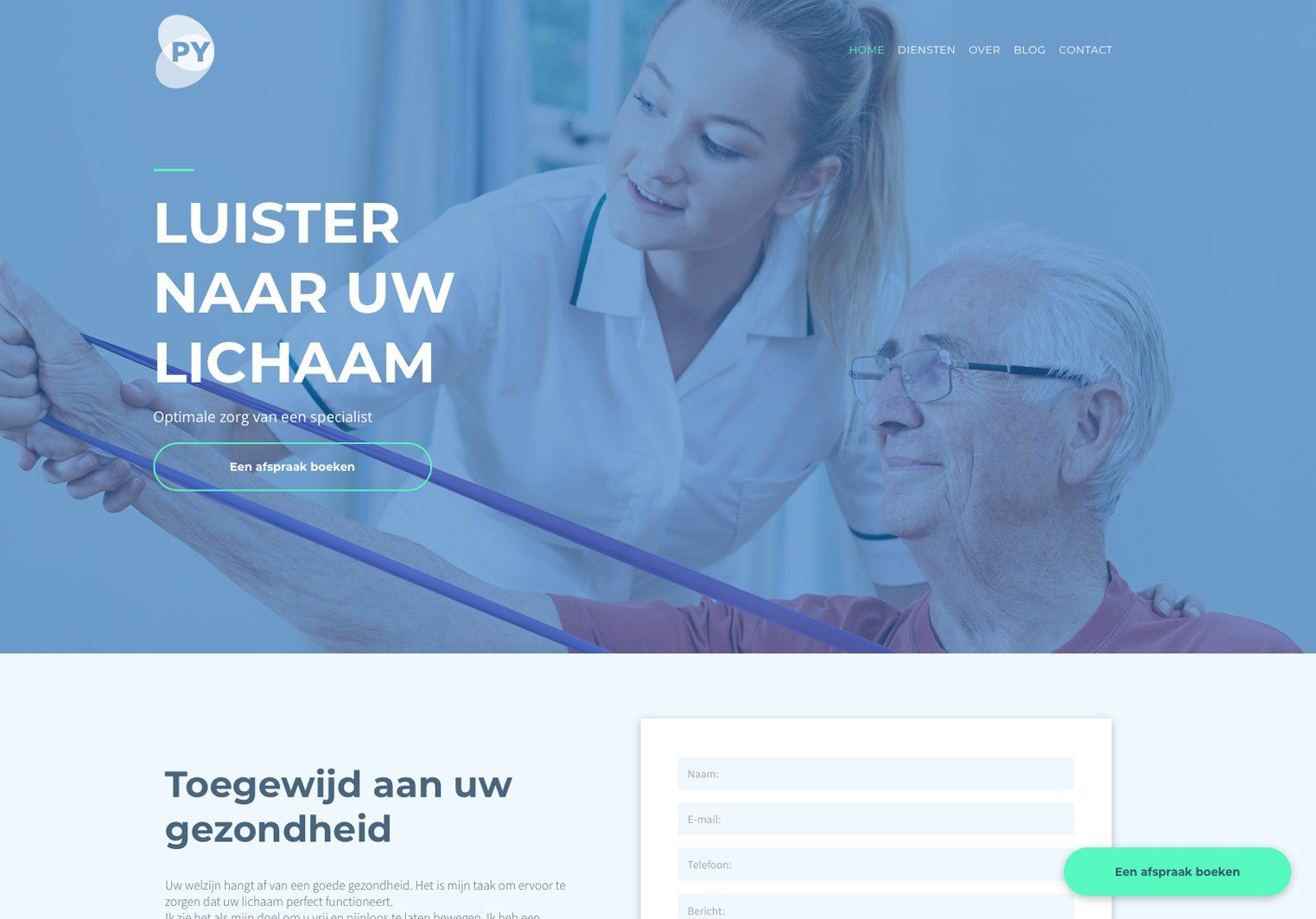 Websites en webdesign voor fysiotherapie, zorg, medische diensten, huisartsen, hulpverlening, artsen, tandartspraktijk, ortho en meer