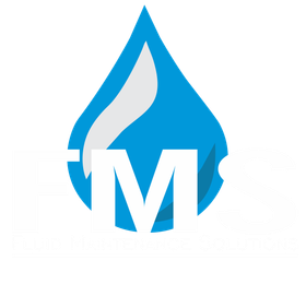 Water droplet with F M S over the top