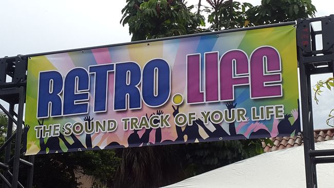 A sign that says retro life the sound track of your life
