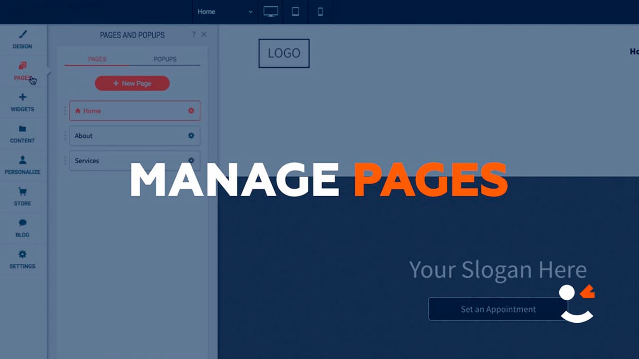 Manage Pages and Popups