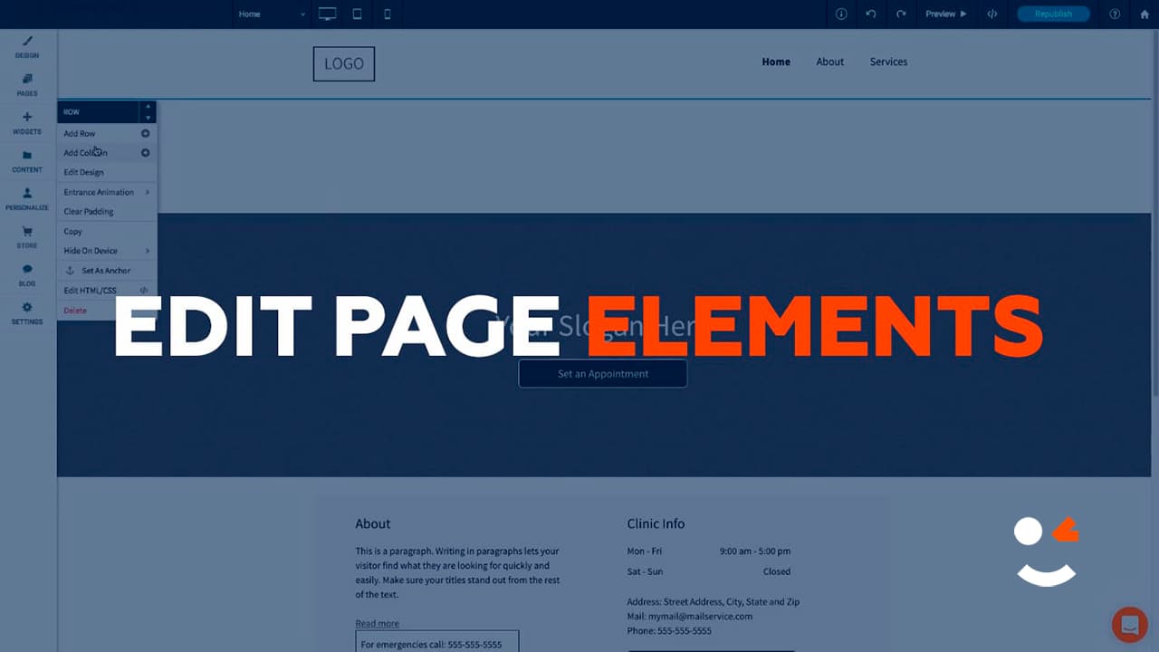 How to edit page elements Video