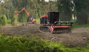 machines clearing land in calgary