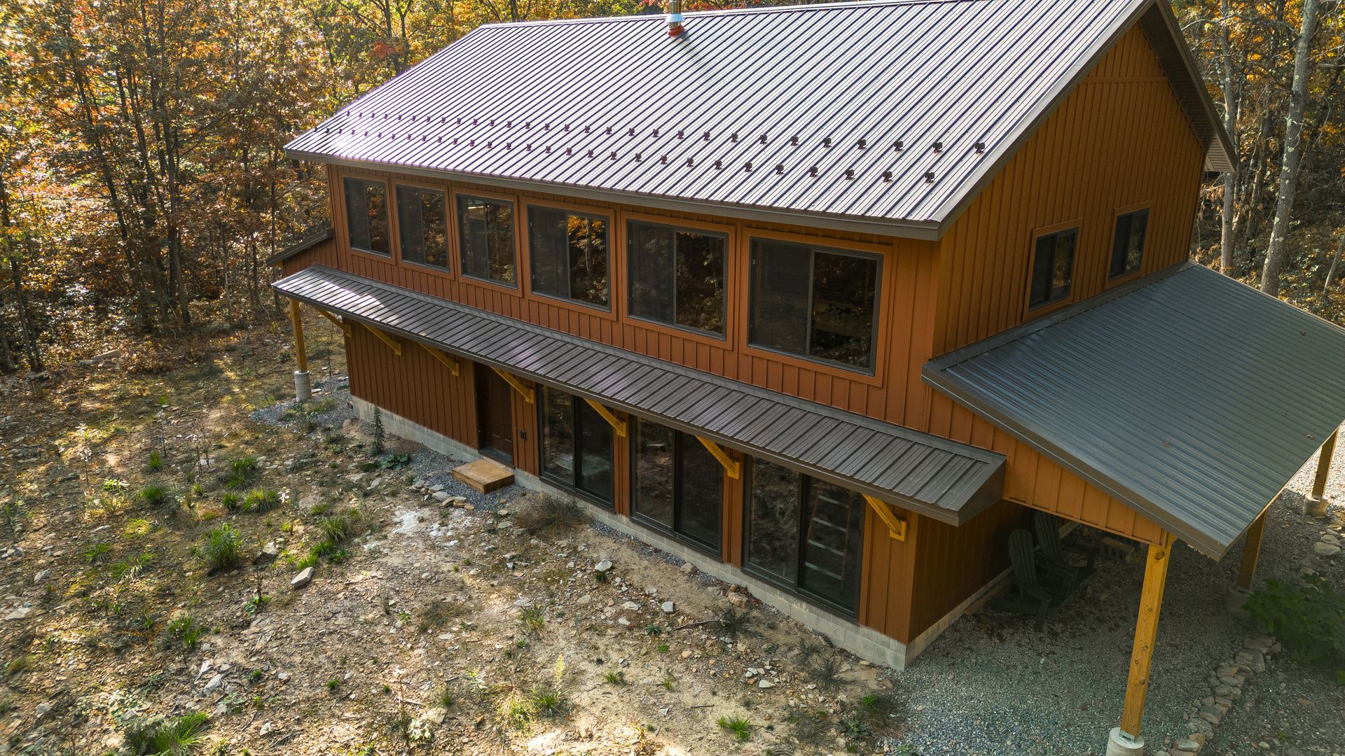large wood sided cabin construction near me 