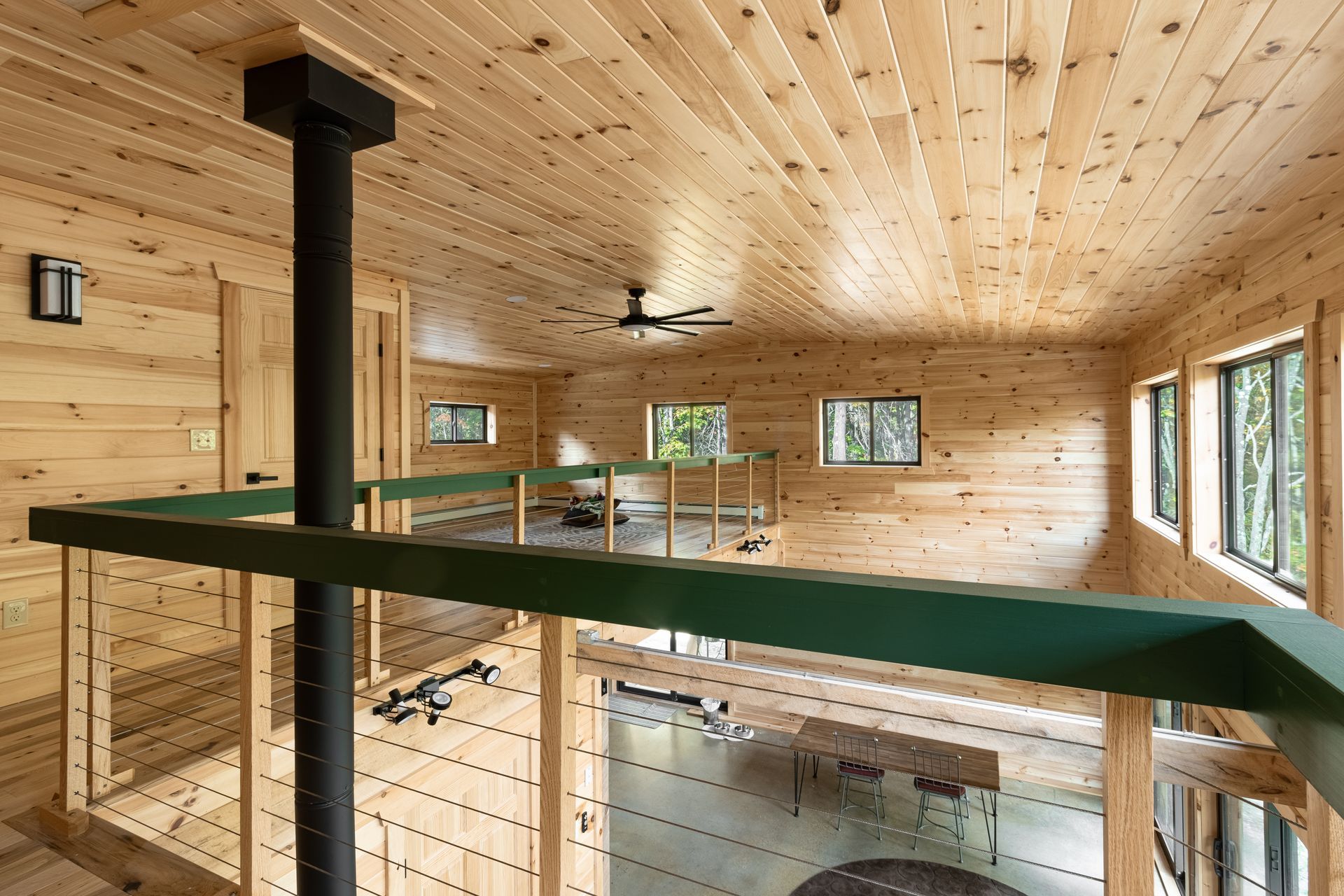 board and batten pine siding cabin  builder 