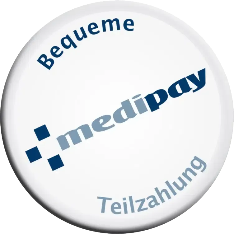 Ein Knopf mit dem Wort Medipay darauf