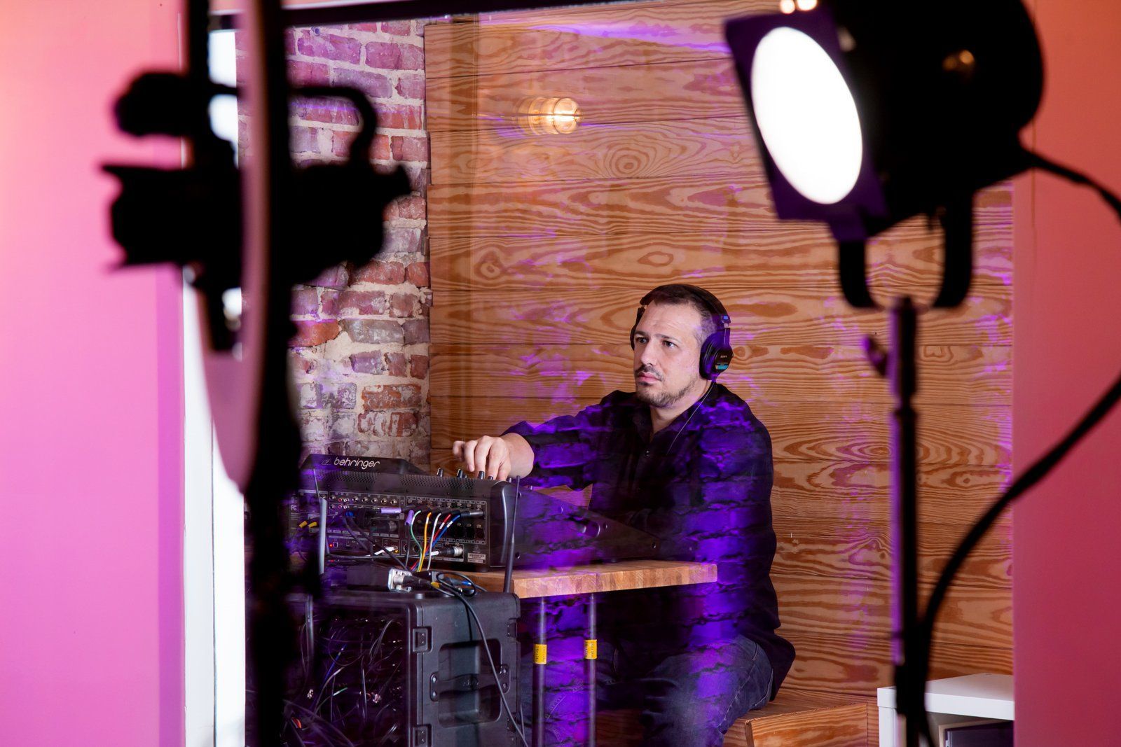 A man wearing headphones — RTP, NC — RTP.Studio