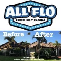 Logo for All Flo Pressure Cleaning above a 
