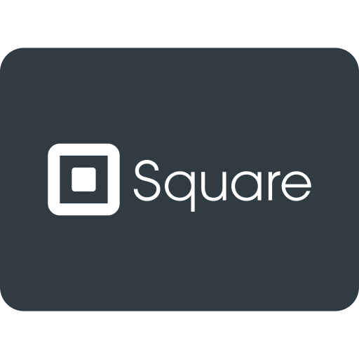 The square logo is on a black background.