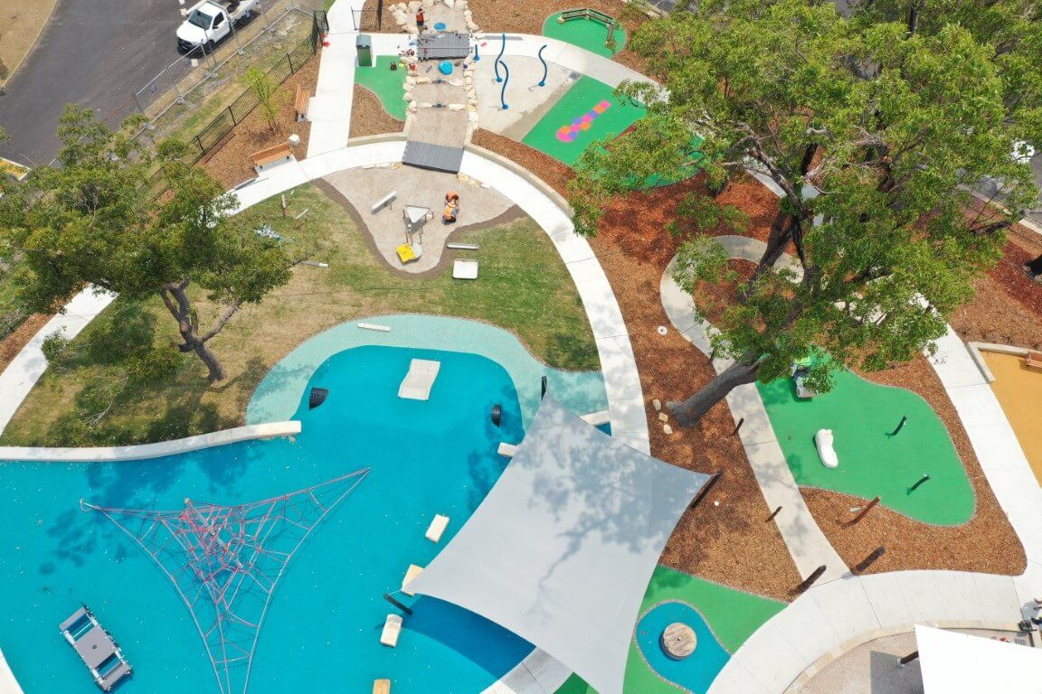 Playground with Spiderweb Feature — Sydney, NSW — Wetpour