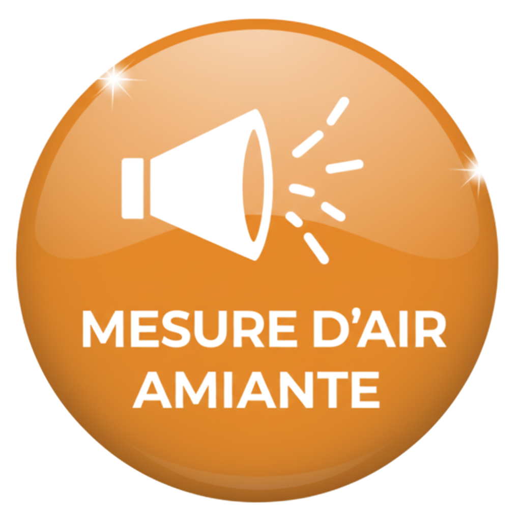 Cercle orange avec icône de mégaphone et texte : 