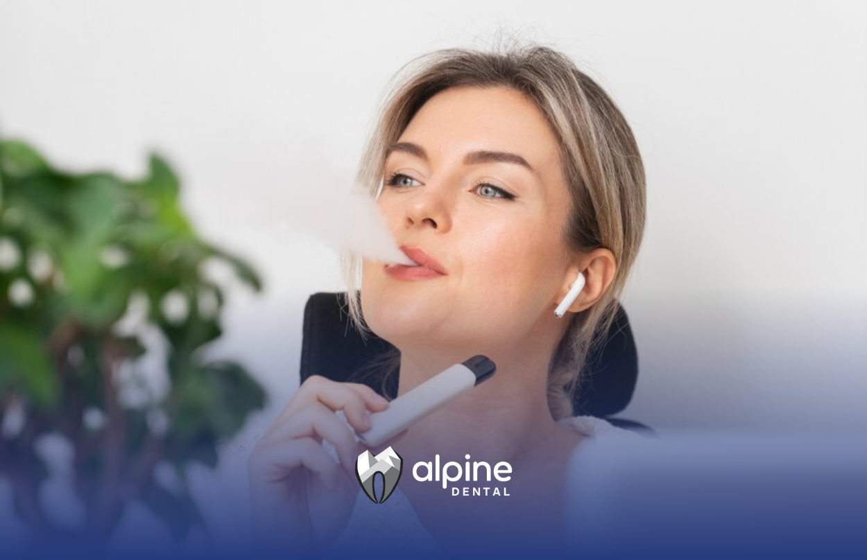 A girl vaping