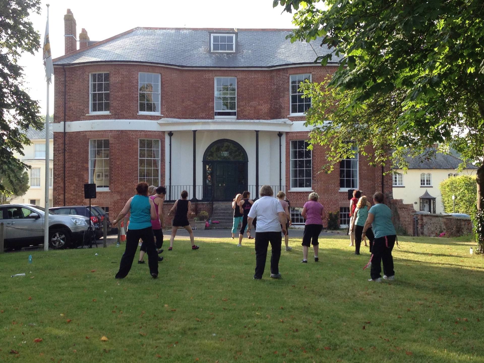Dancing classes outside Kennaway House