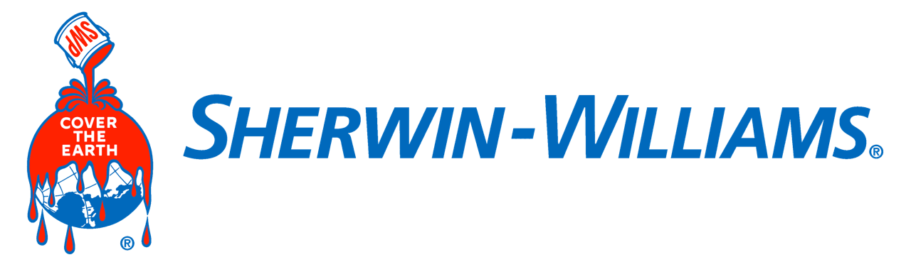 The Sherwin-Williams logo: a paint can pouring red paint over a blue globe with the text 