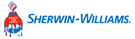 The Sherwin-Williams logo: a paint can pouring red paint over a blue globe with the text 