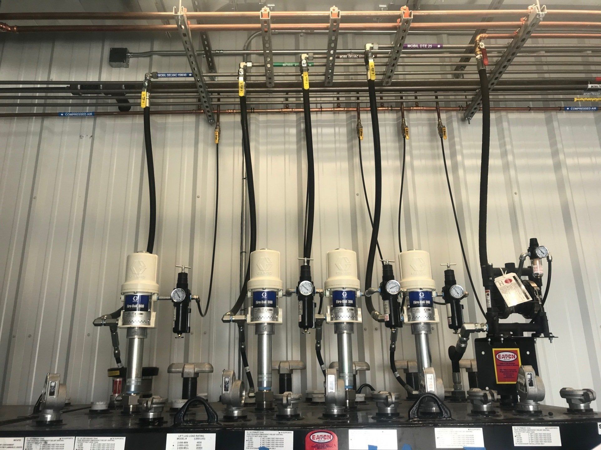 Kiewit Lubrication Tanks, Graco