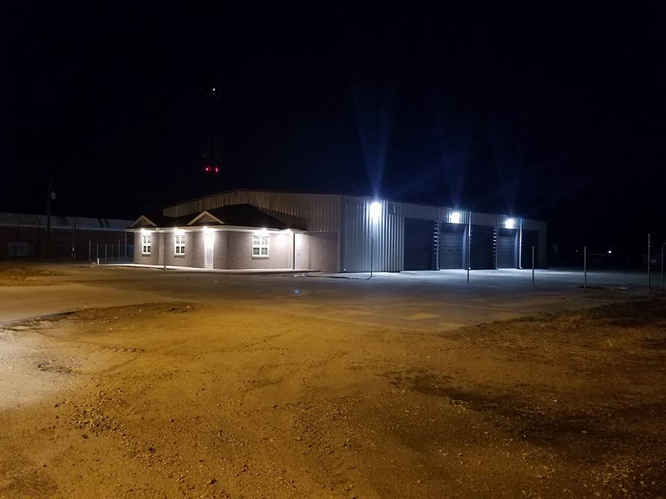 Storage Units at Night — Lumberton, NC — Rogers Electric, Inc