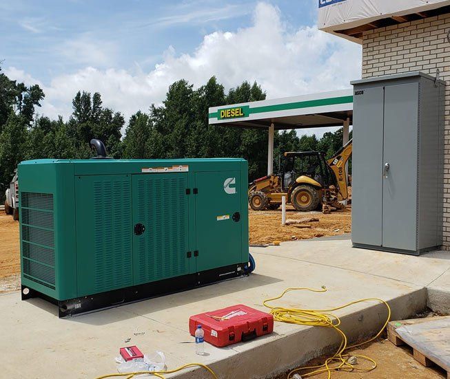 Cummins Generator being Installed — Lumberton, NC — Rogers Electric, Inc