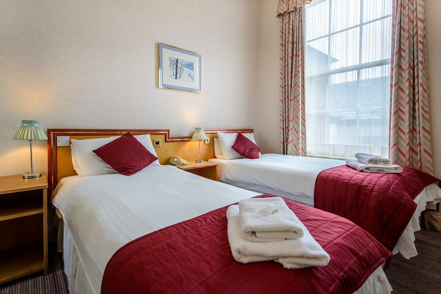 Standard Twin Room at the Russell Hotel in Weymouth