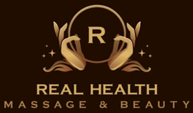 Logo: Gold hands framing a circle with 