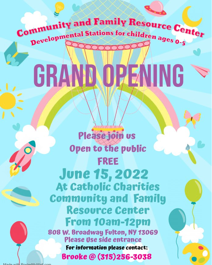 An advertisement for a community and family resource center