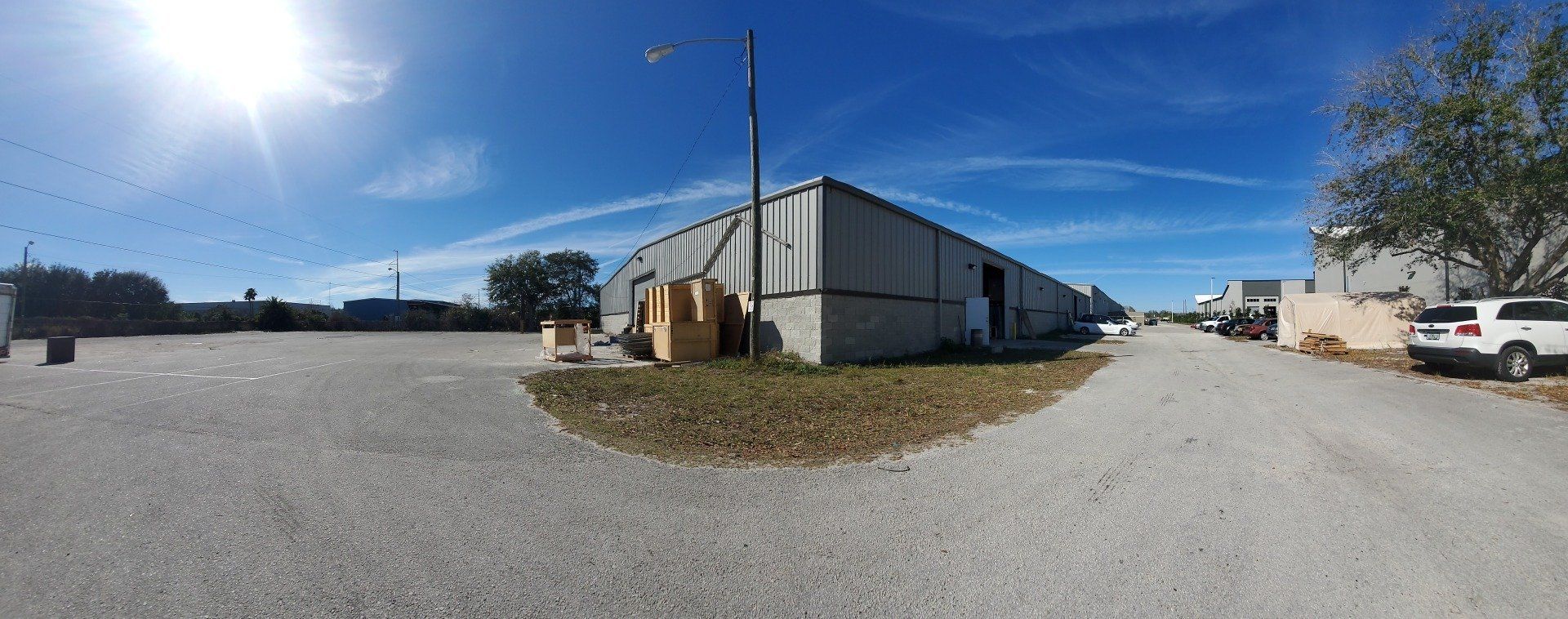 Wide angle photo of MUVR's very large storage facility