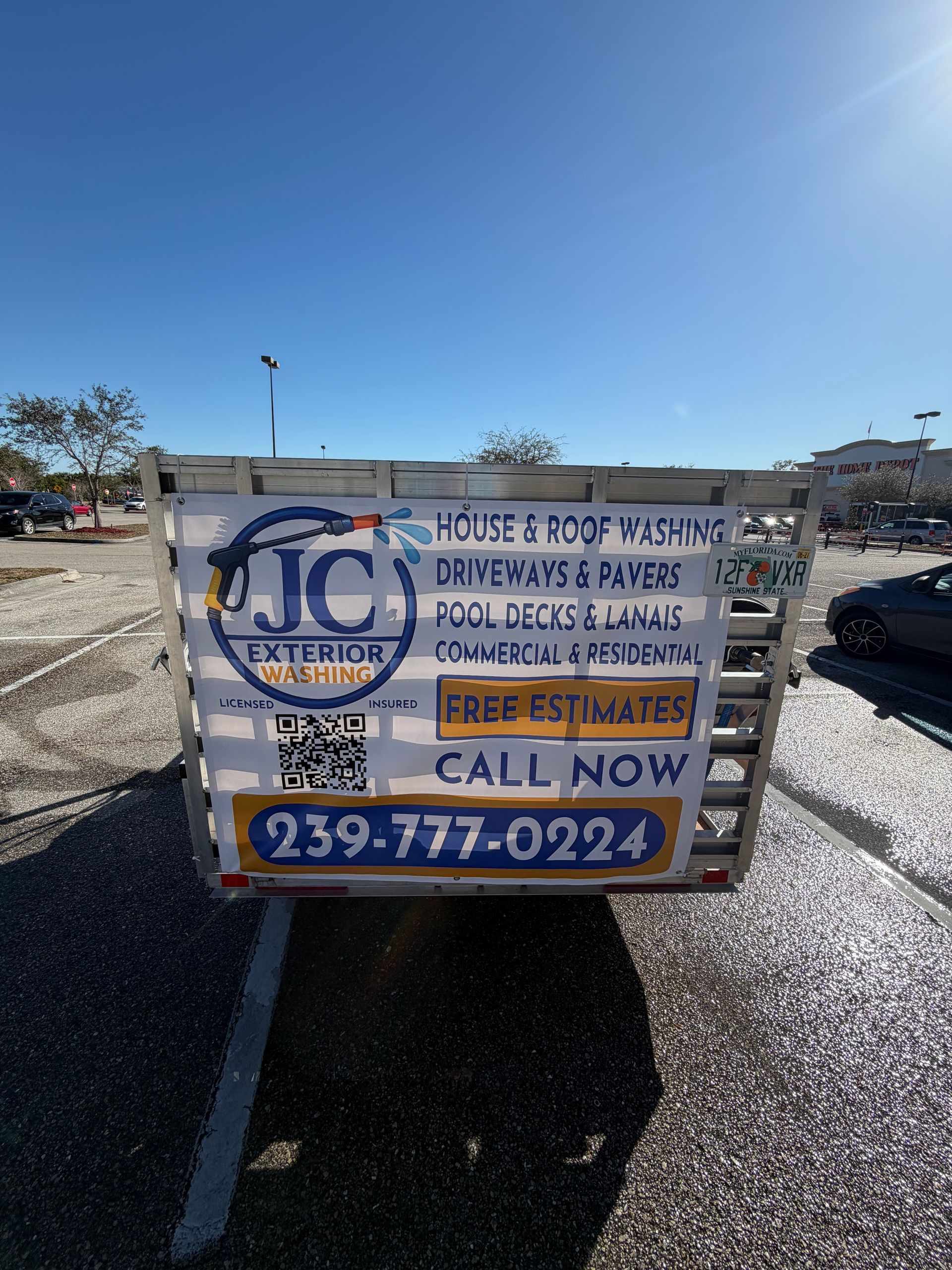Before and after shots of a brick driveway cleaning. The