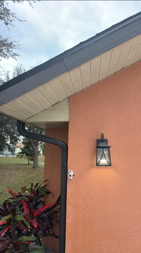 Stone paver walkway curves through a grassy yard and garden bed.