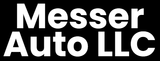 The logo for messer auto llc is white on a black background.
