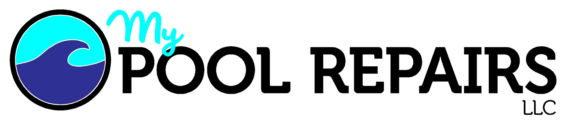 A logo for a company called my pool repairs llc.