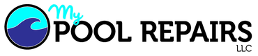 A logo for a company called my pool repairs llc.