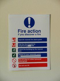 Fire Action Sign 1
