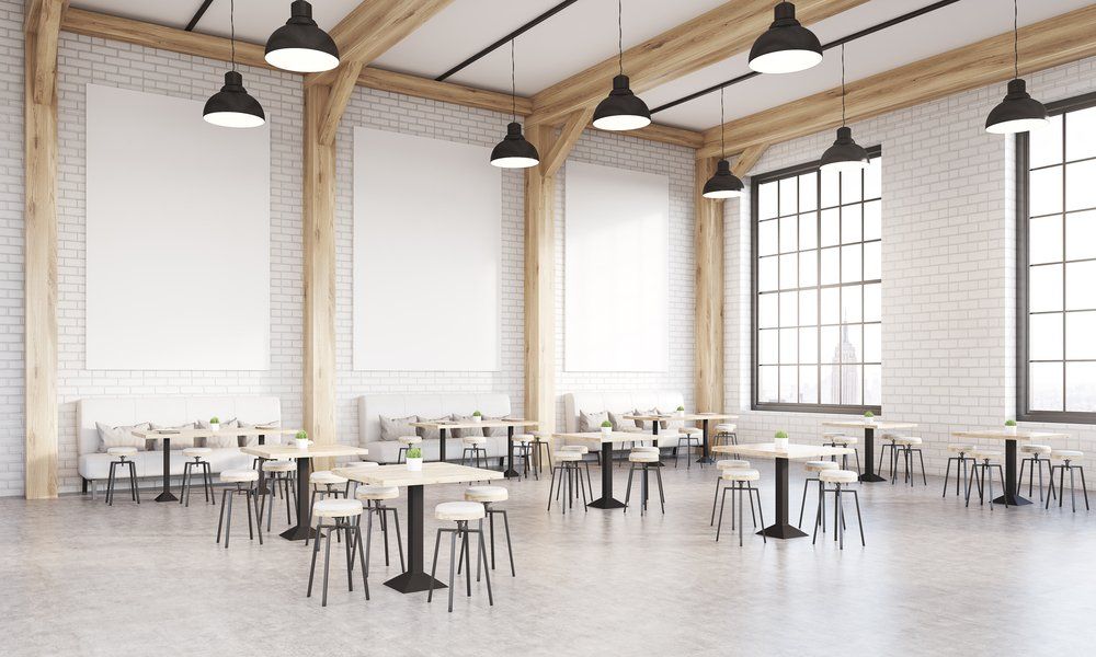 White Painted Brick Walls In Restaurant — Aaron Lee Painting Pty Ltd In Jensen, QLD