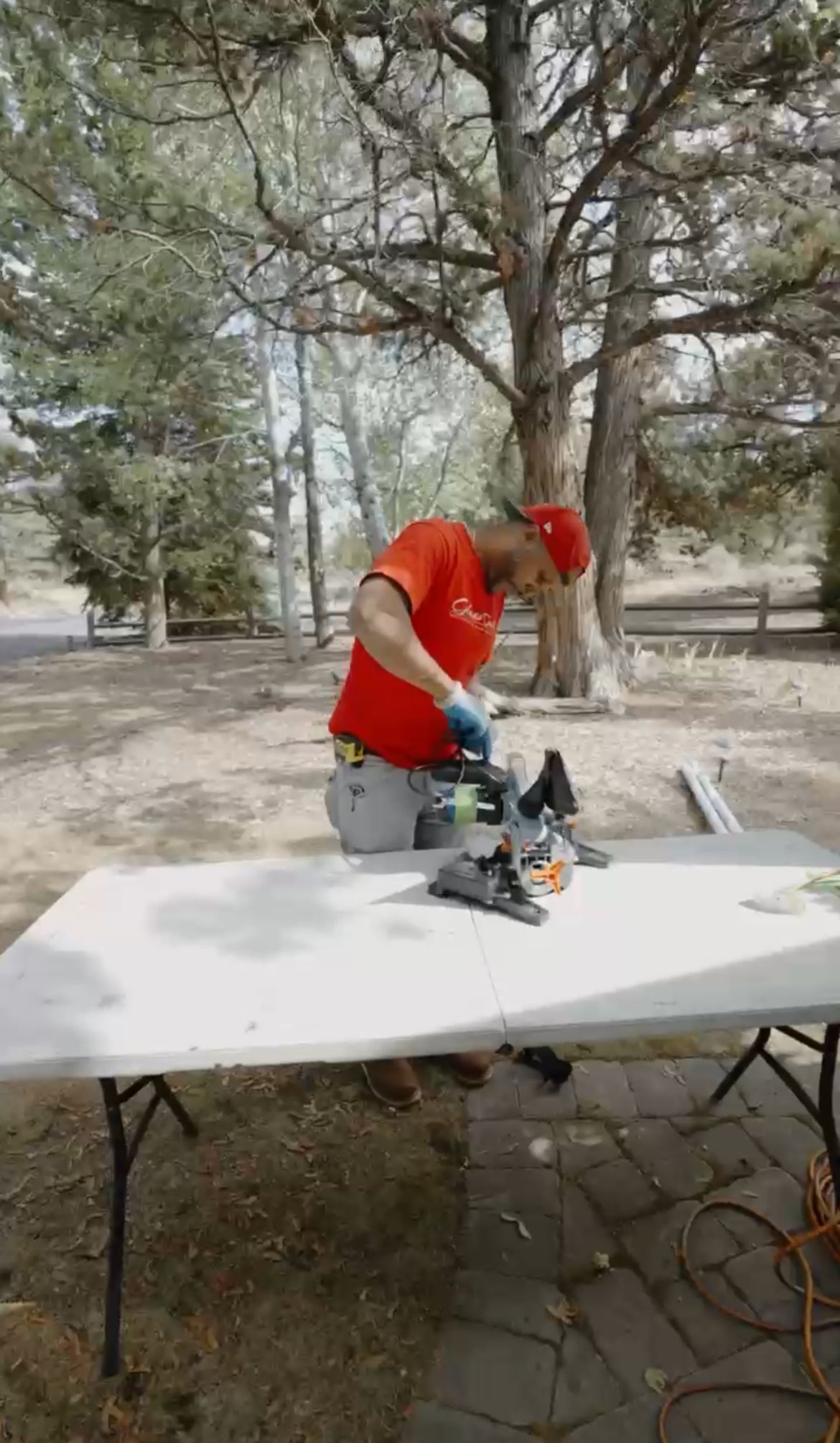 Modern office space with glass walls and frosted horizontal stripes.