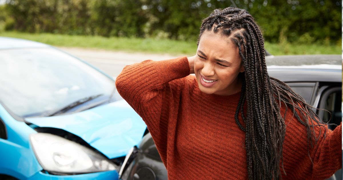 woman involved on a traffic accident