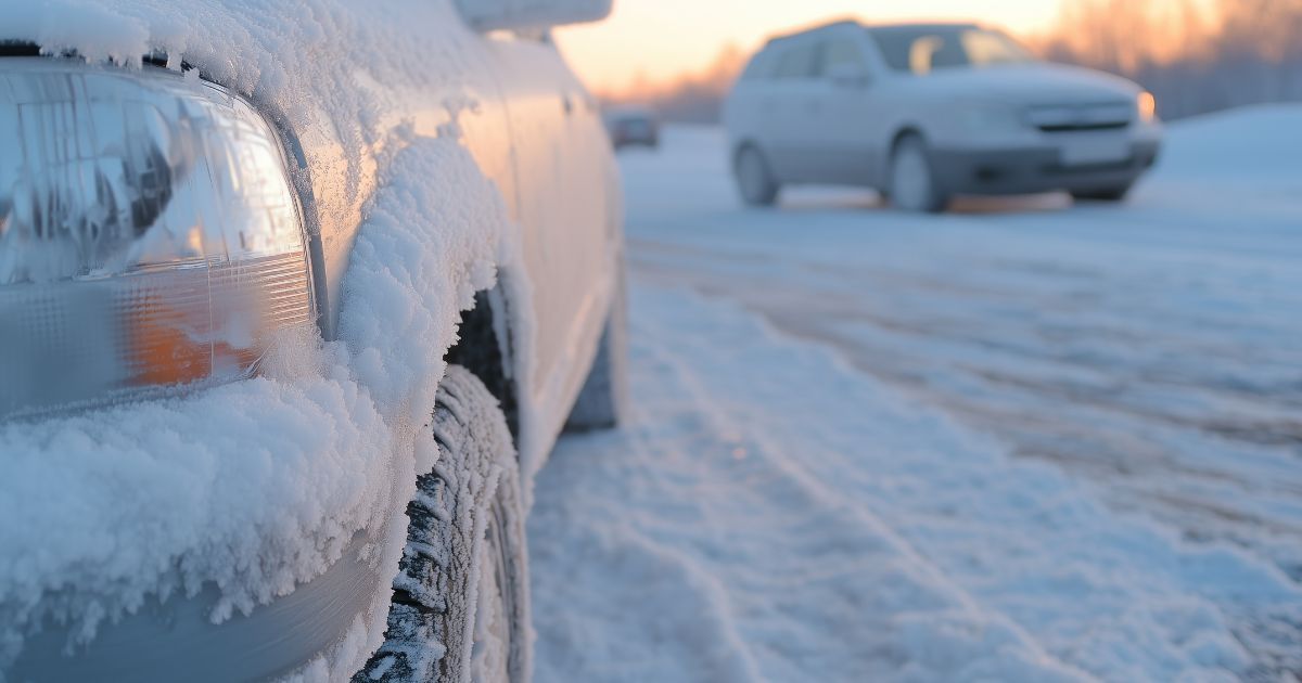 person walking on ice