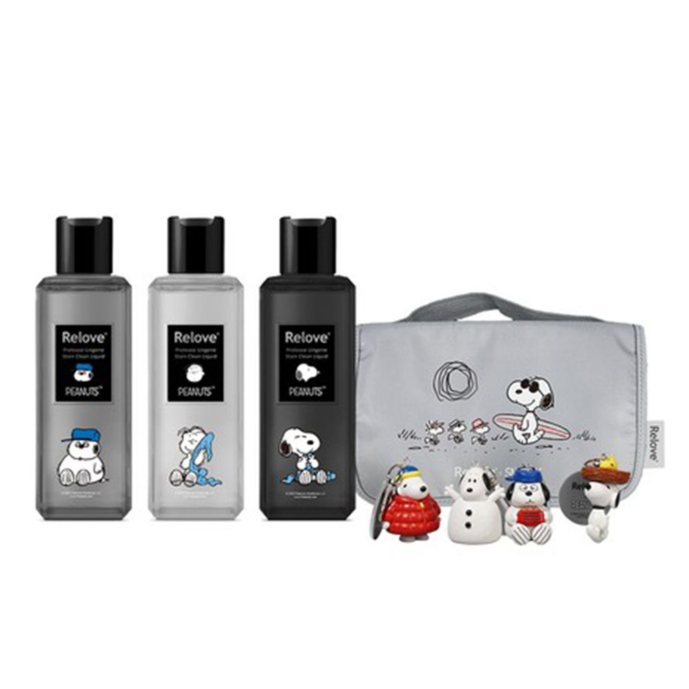 【史努比聯名】蛋白酵素衣物手洗精3入禮盒+盥洗包