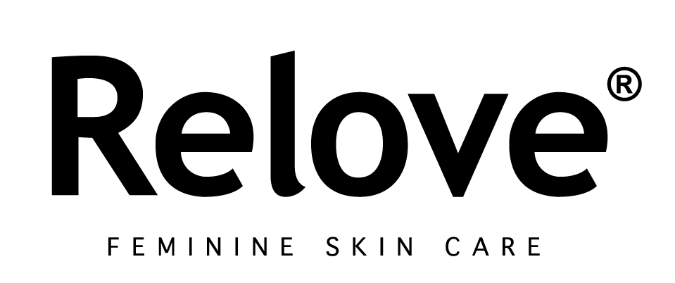 Relove 女性保養品的標誌，下方寫著「女性保養品」。